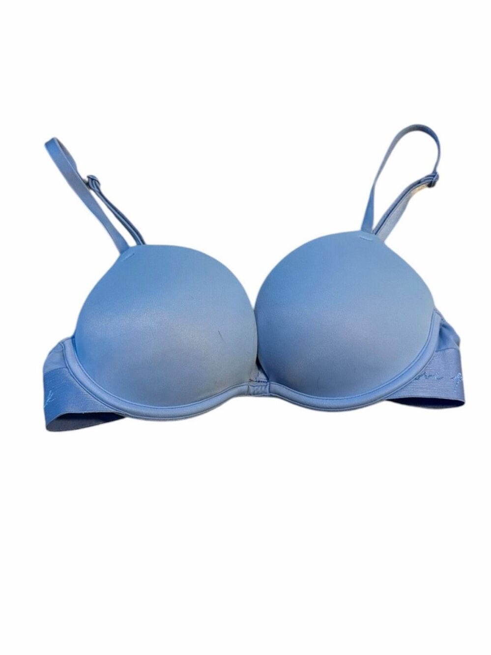 PINK VICTORIA’S SECRET Wear Everywhere Super Push-Up Bra Blue 32B